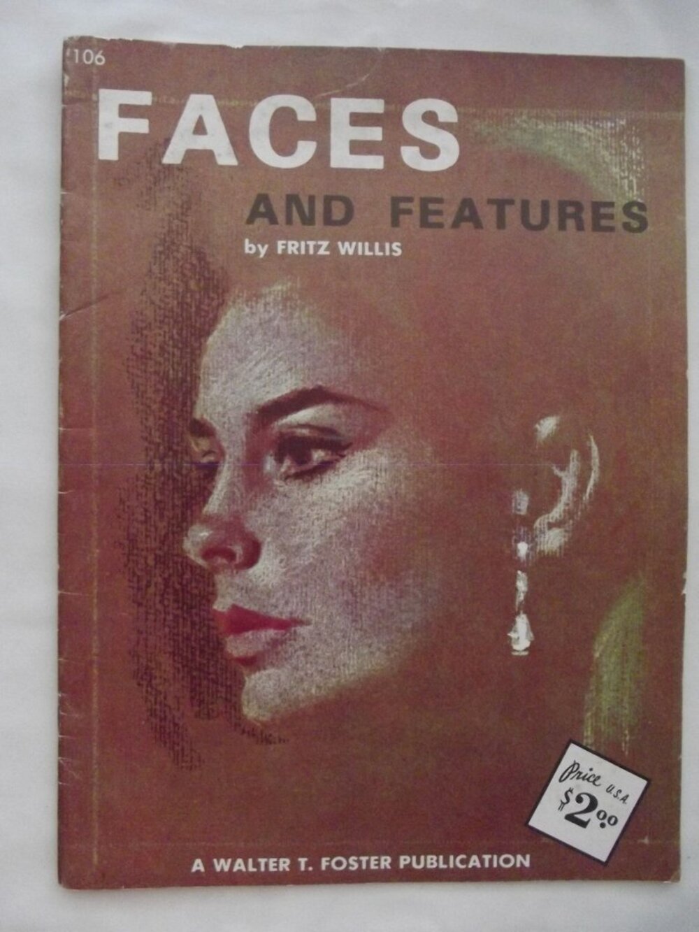 Faces and Features book by Fritz Willis How to Draw vintage drawing illustrated